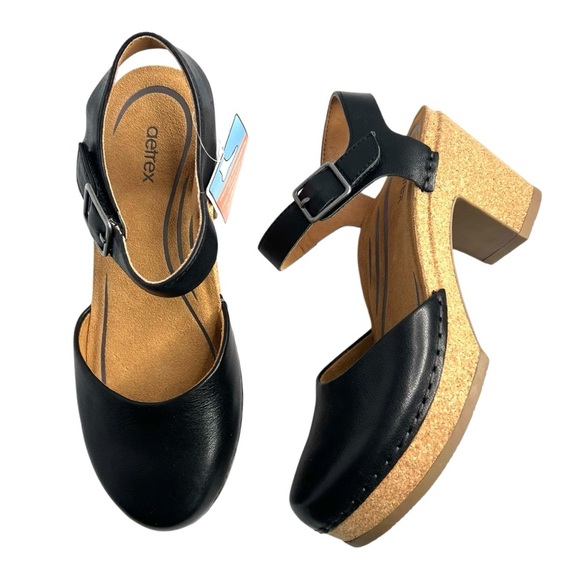 Aetrex Finley Closed Toe Heel Black Size 7 NEW - Picture 6 of 16
